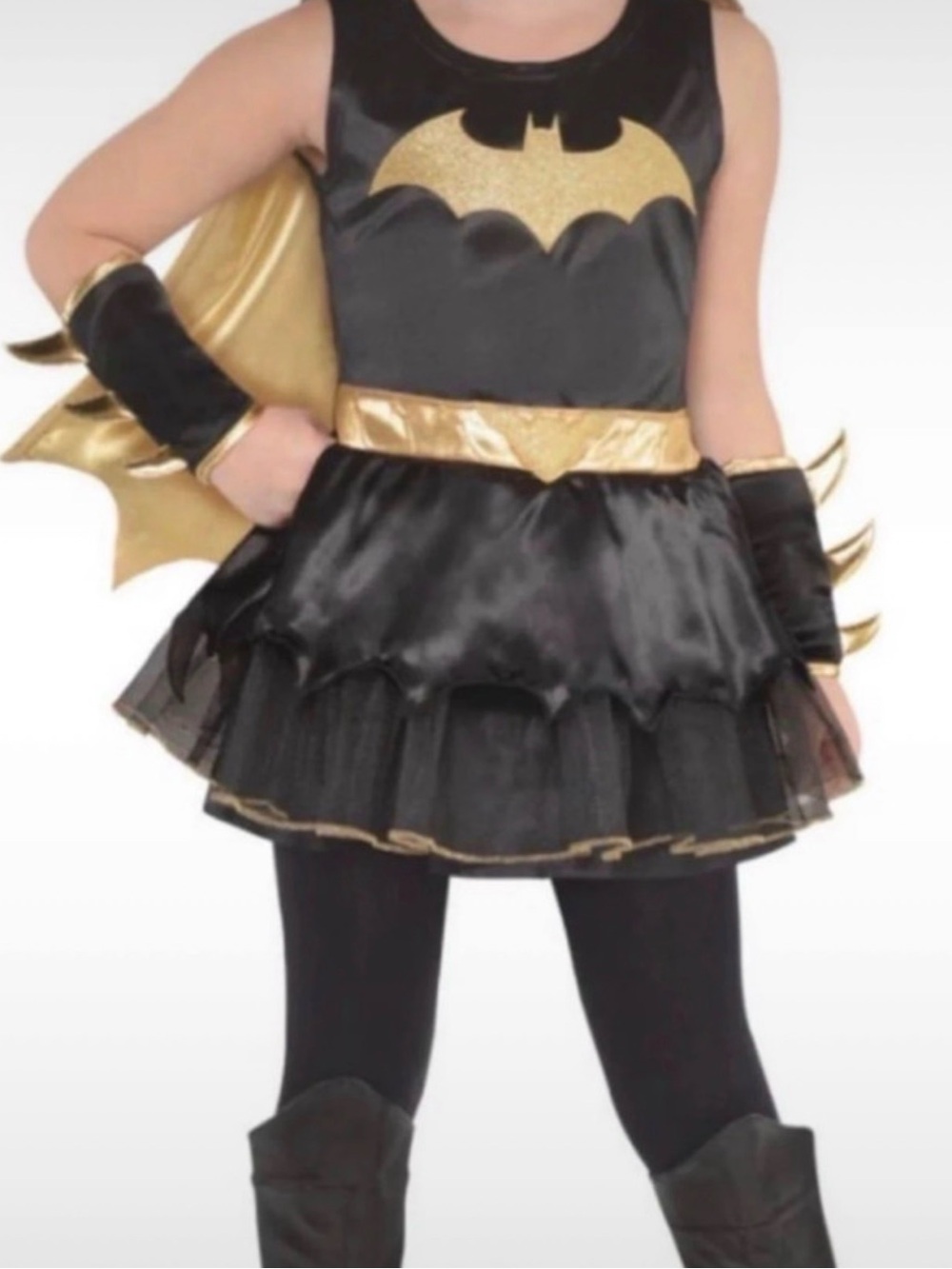 DC Comics Girls Black and Gold Batgirl Costume Dress 3-4 yrs NWT